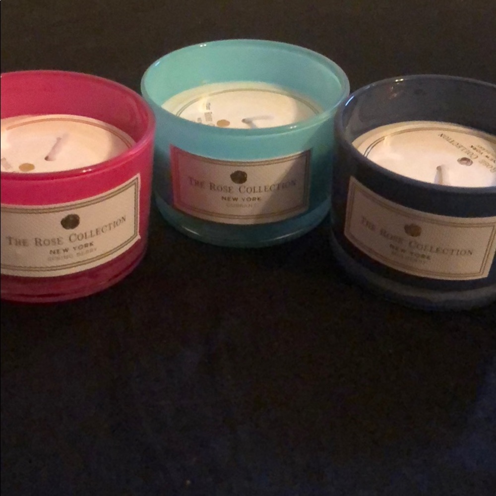 Set of 3 The Rose Collection New York candles